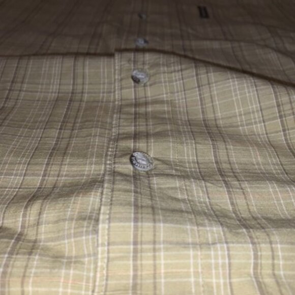 Columbia Mens Green Plaid Short Sleeve Button Down Large Outdoors Casual - Picture 3 of 7